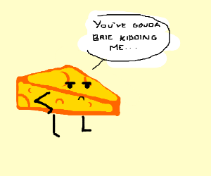 Youve gouda brie kidding me.